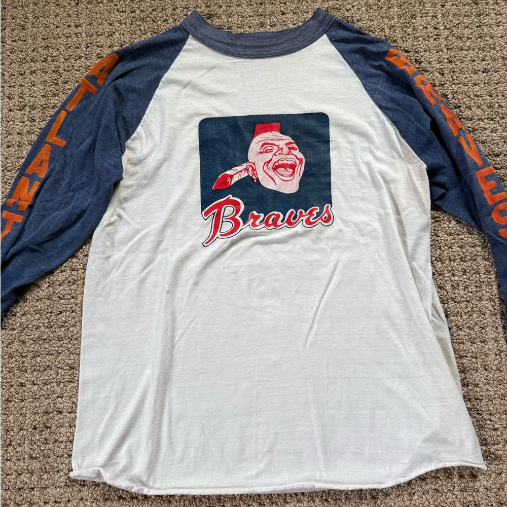 Super Vintage Atlanta Braves 3/4 sleeve T-shirt